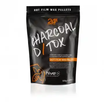 Charcoal D/Tox Hot Film Wax Pellets 500G Hive