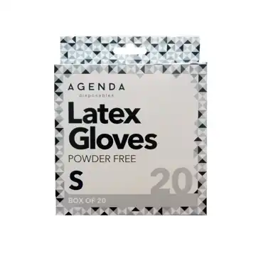Agenda Disposables Latex Gloves Small (20 pack)